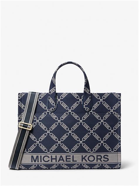 MICHAEL Michael Kors Large Gigi Empire Logo Jacquard Tote Bag